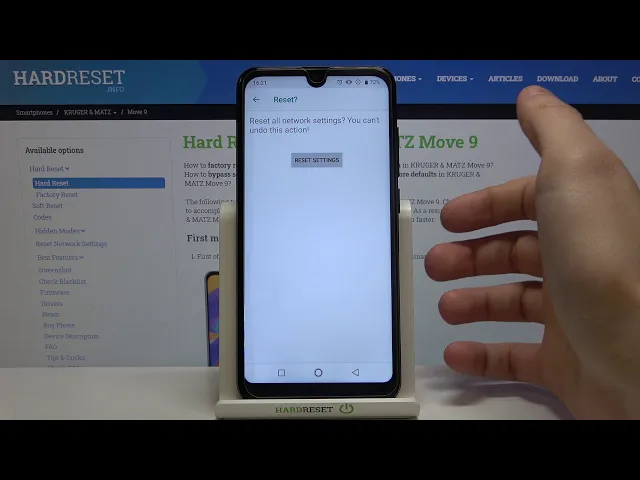 Video thumbnail for Reset All Network Settings on KRUGER & MATZ Move 9 - Reset Wi-Fi, Mobile Data  & Bluetooth