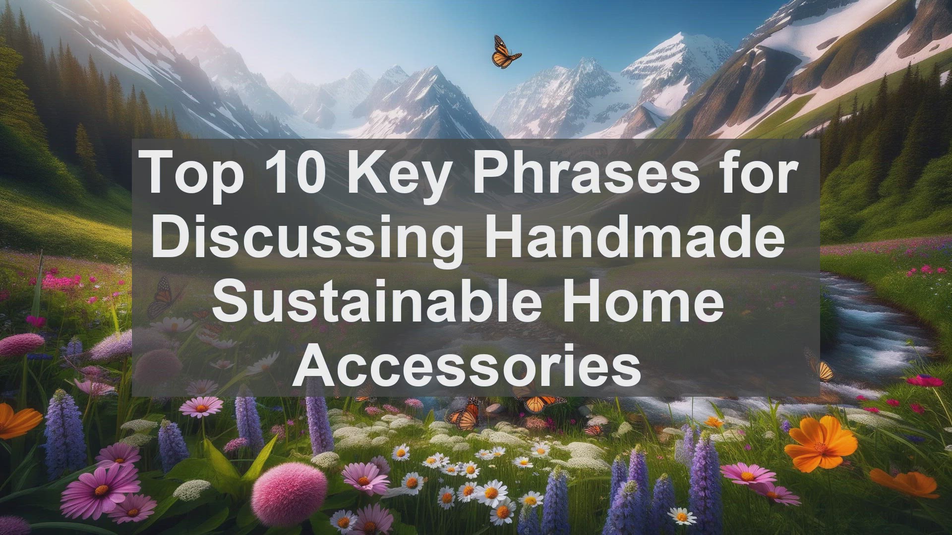 'Video thumbnail for Top 10 Key Phrases for Discussing Handmade Sustainable Home Accessories'