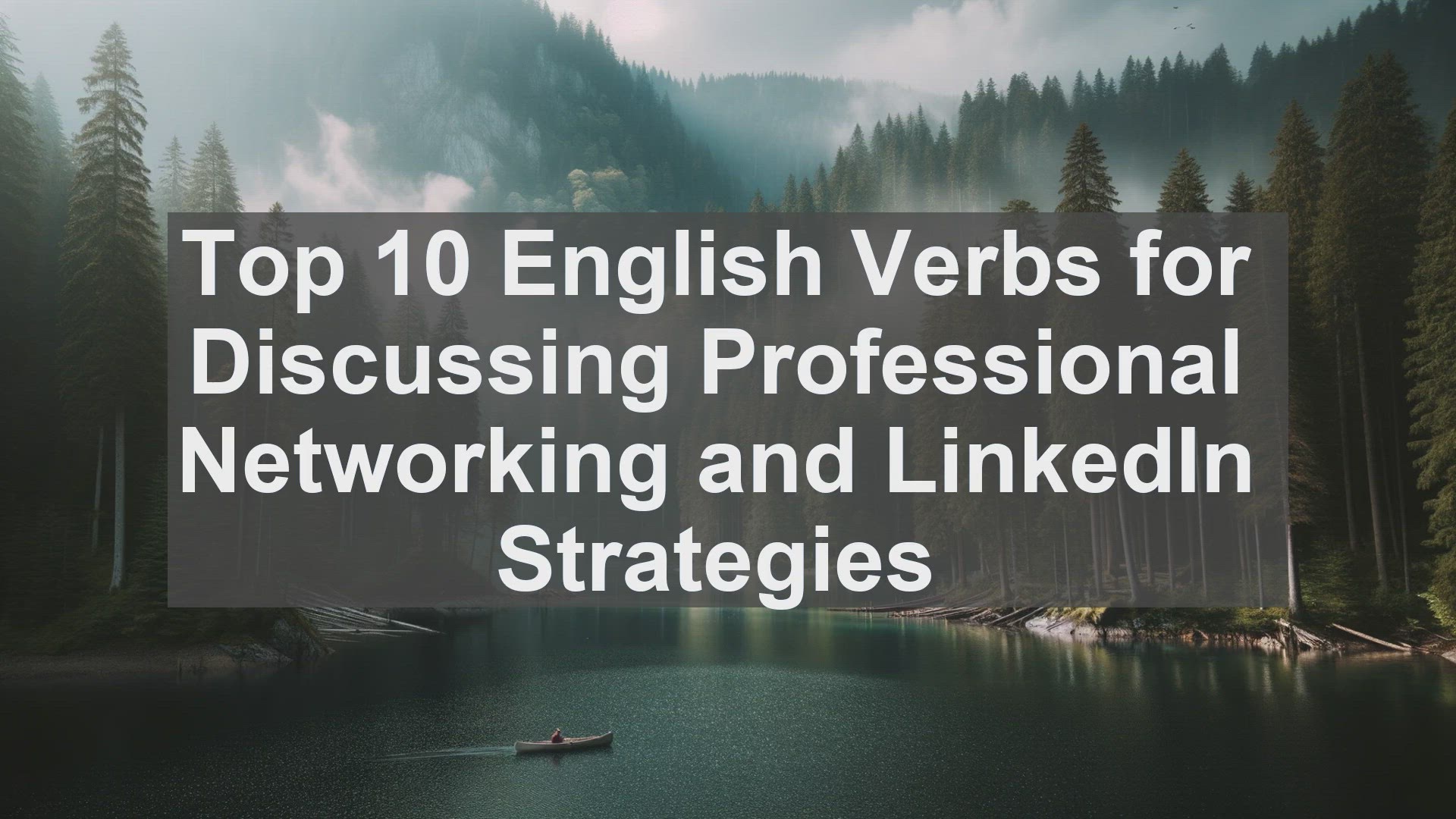 'Video thumbnail for Top 10 English Verbs for Discussing Professional Networking and LinkedIn Strategies'