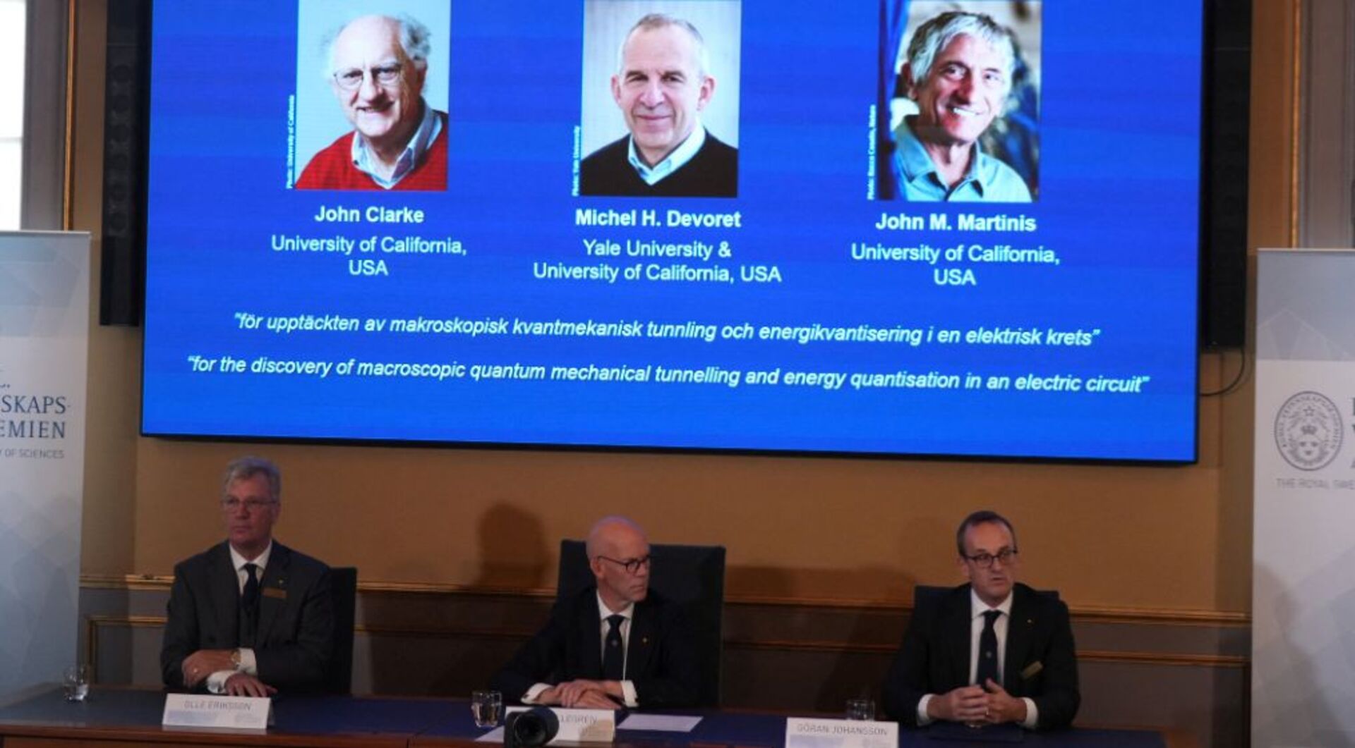 'Video thumbnail for Nobel Prize in Physics awarded to trio for quantum mechanics discoveries'