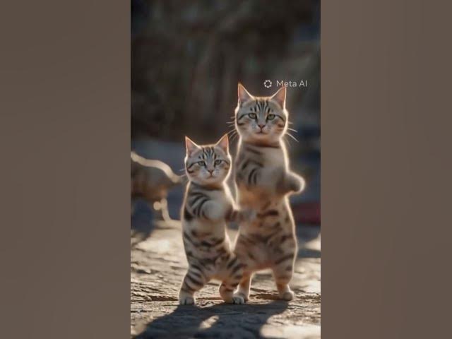 Video thumbnail for Dancing Cat with Her Kids