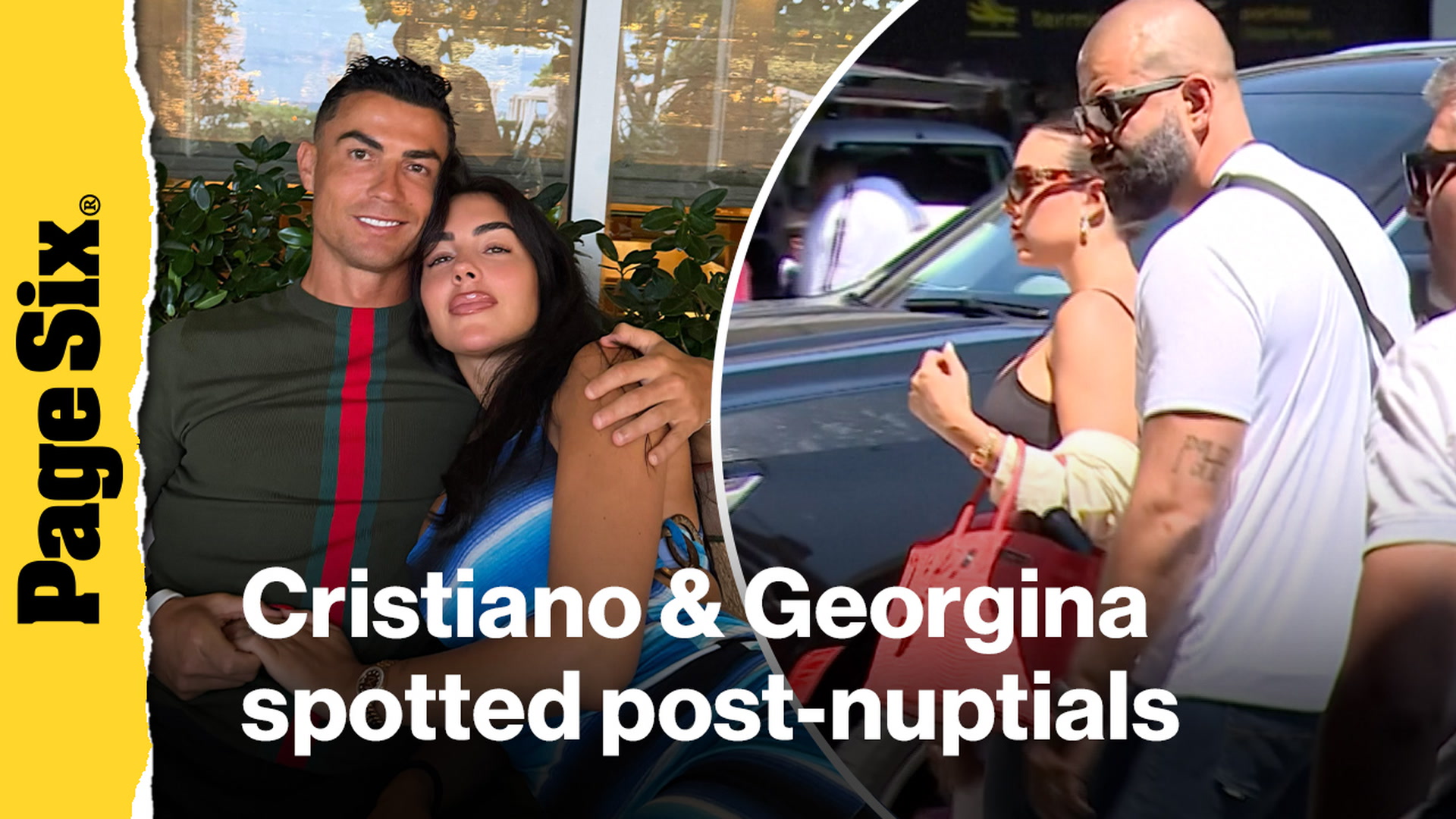 Video thumbnail for Newlyweds Cristiano Ronaldo and Georgina Rodríguez arrive at airport a day after getting married