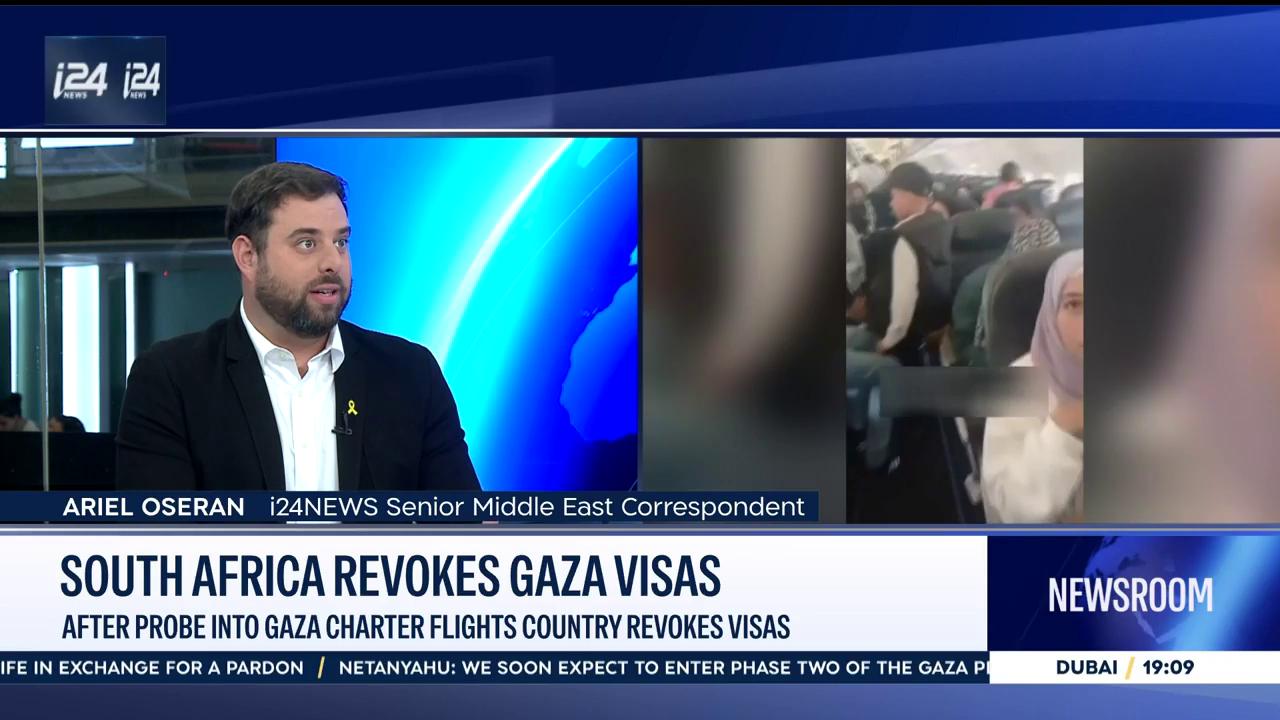 Video thumbnail for South Africa revokes Gaza visas: after probe into Gaza charter flights country revokes visas