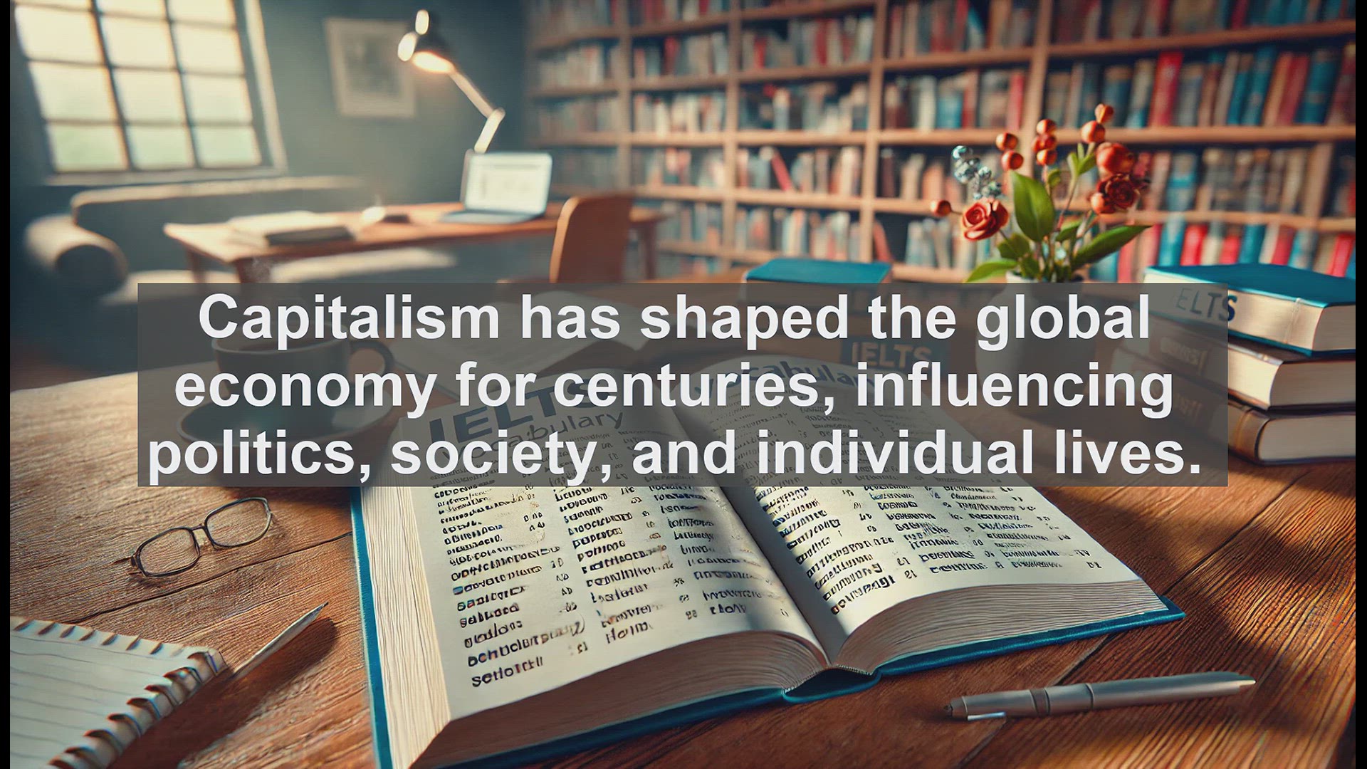 'Video thumbnail for 5000 Must Know IELTS 8.0 Vocabulary - Understanding 'Capitalist': Key Term for IELTS Success'