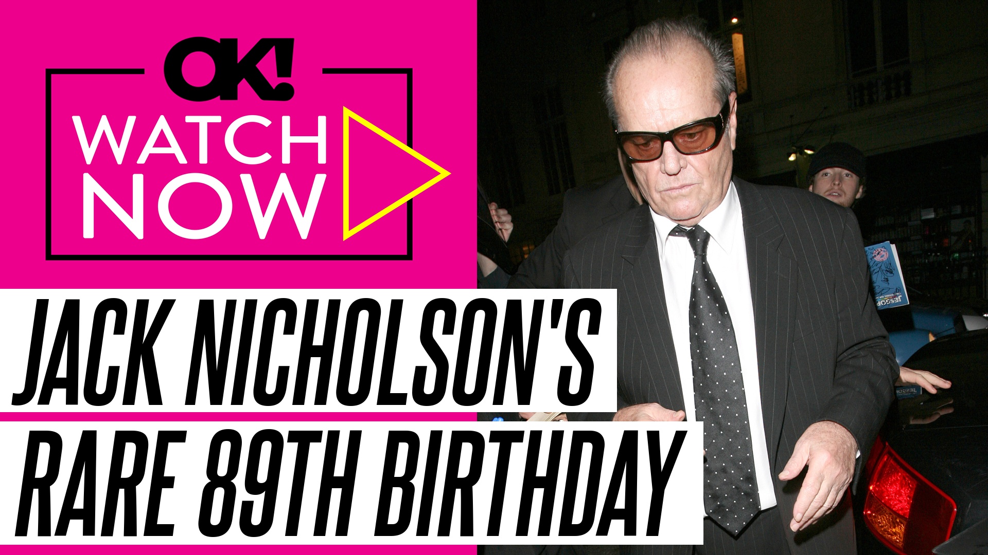 Video thumbnail for Jack Nicholson Seen in Rare Photo on His 89th Birthday