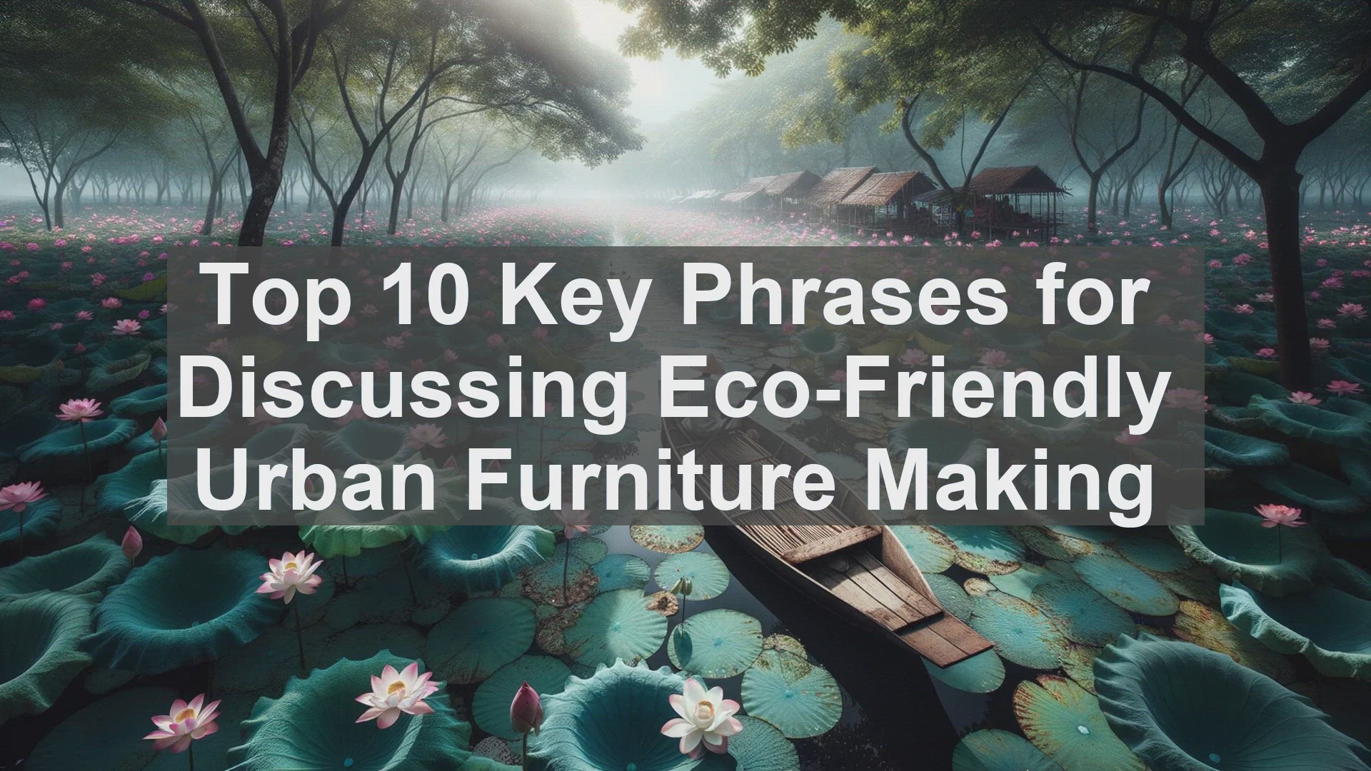 'Video thumbnail for Top 10 Key Phrases for Discussing EcoFriendly Urban Furniture Making'