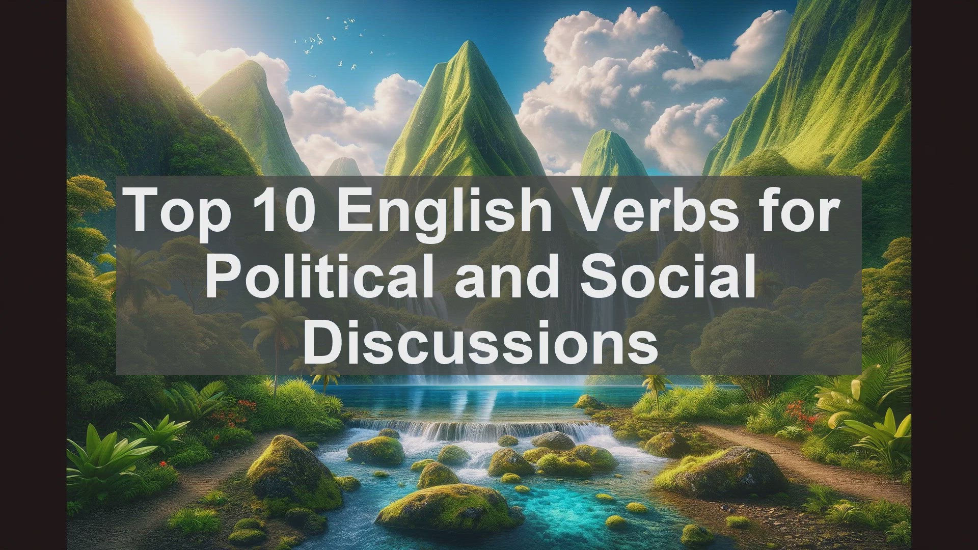 'Video thumbnail for Top 10 English Verbs for Political and Social Discussions'