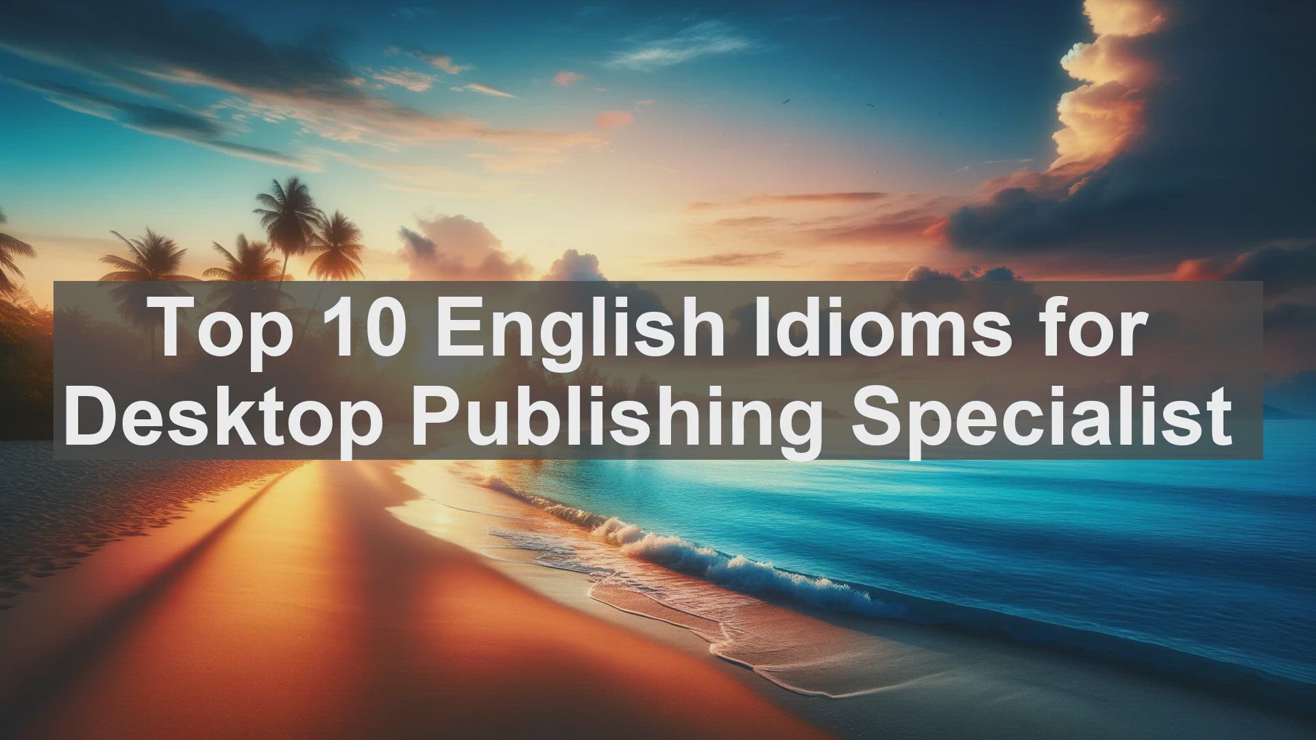 'Video thumbnail for Top 10 English Idioms for Desktop Publishing Specialist'