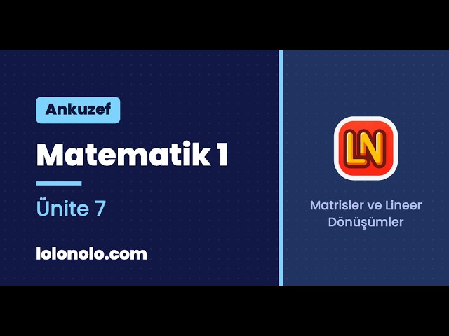 Video thumbnail for Ankuzef Matematik 1 Ünite 7 Deneme Sınavı