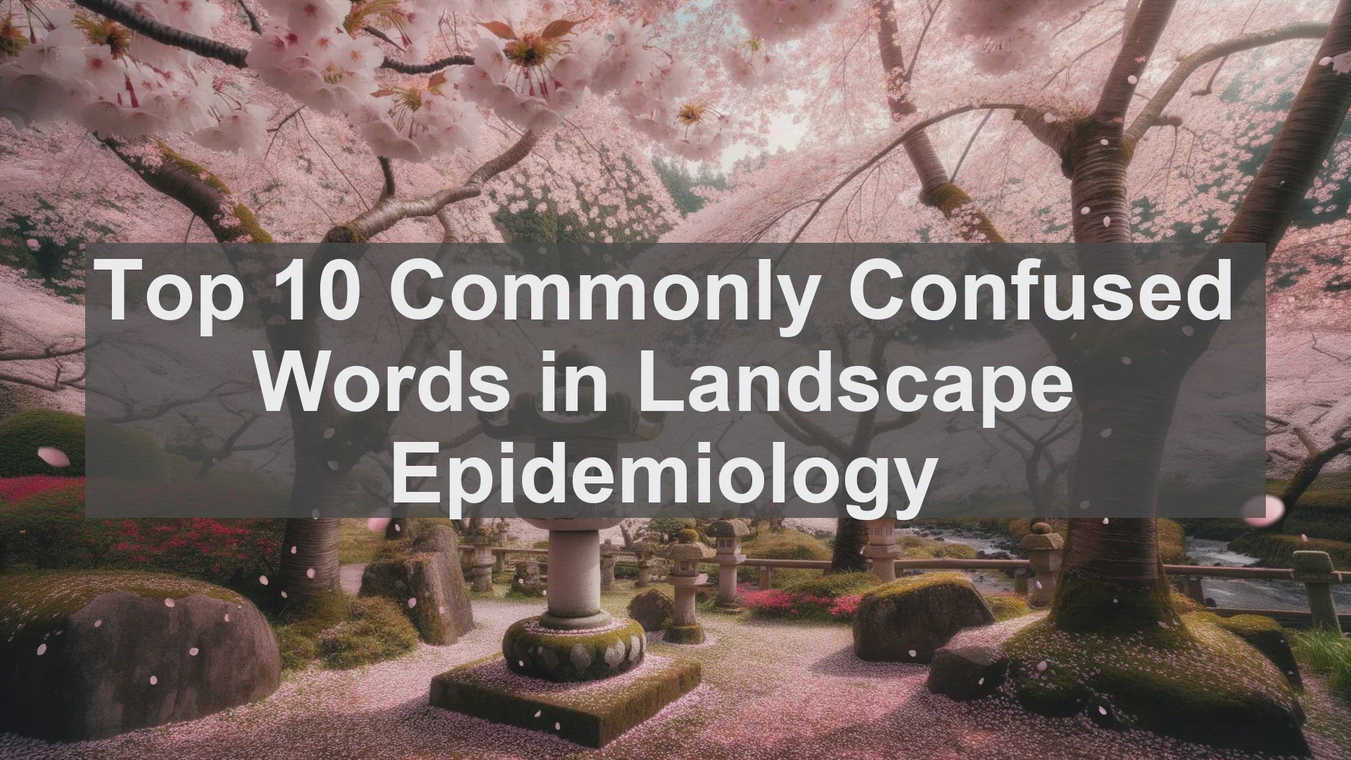 'Video thumbnail for Top 10 Commonly Confused Words in Landscape Epidemiology'
