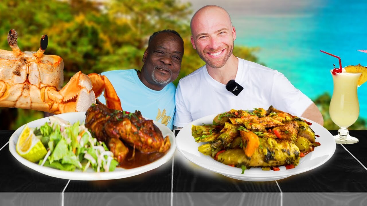 Video thumbnail for Grenada Food Tour in St. George's!! Crab Backs and Curry Goat (or is it Goat Curry?)!!