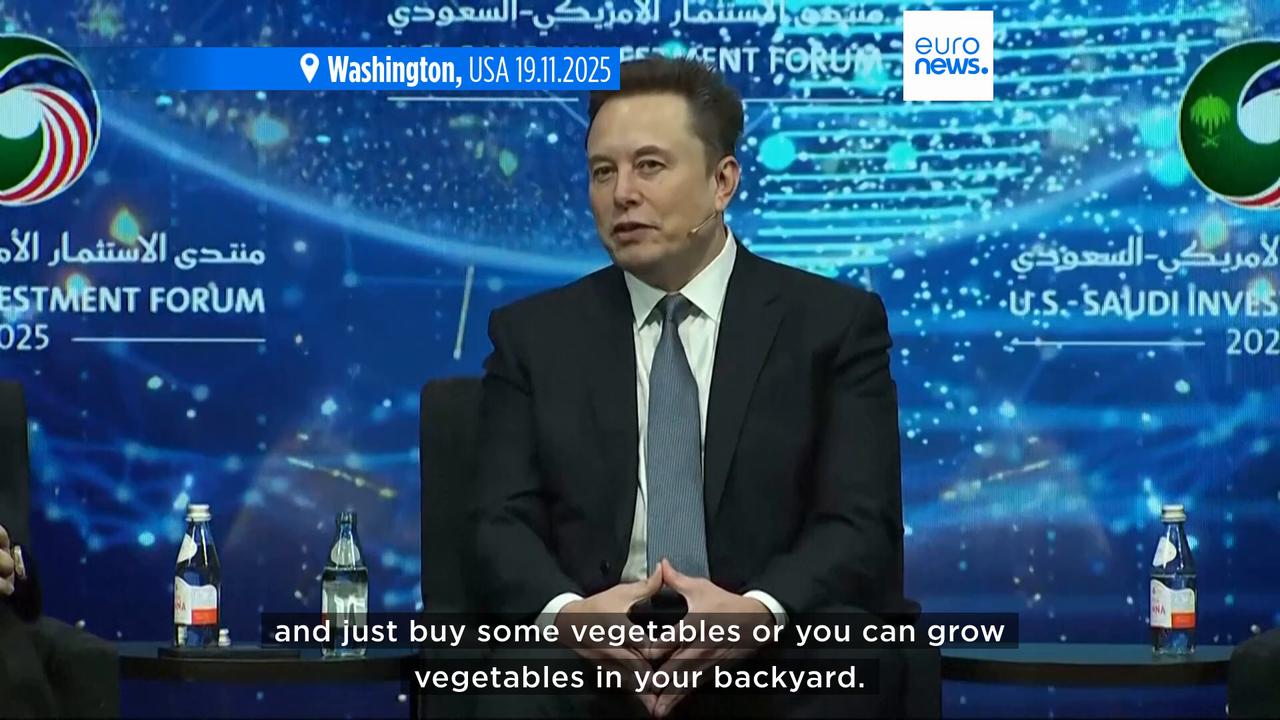 Video thumbnail for Watch: Elon Musk says AI will lead to work being 'optional' and money 'irrelevant'