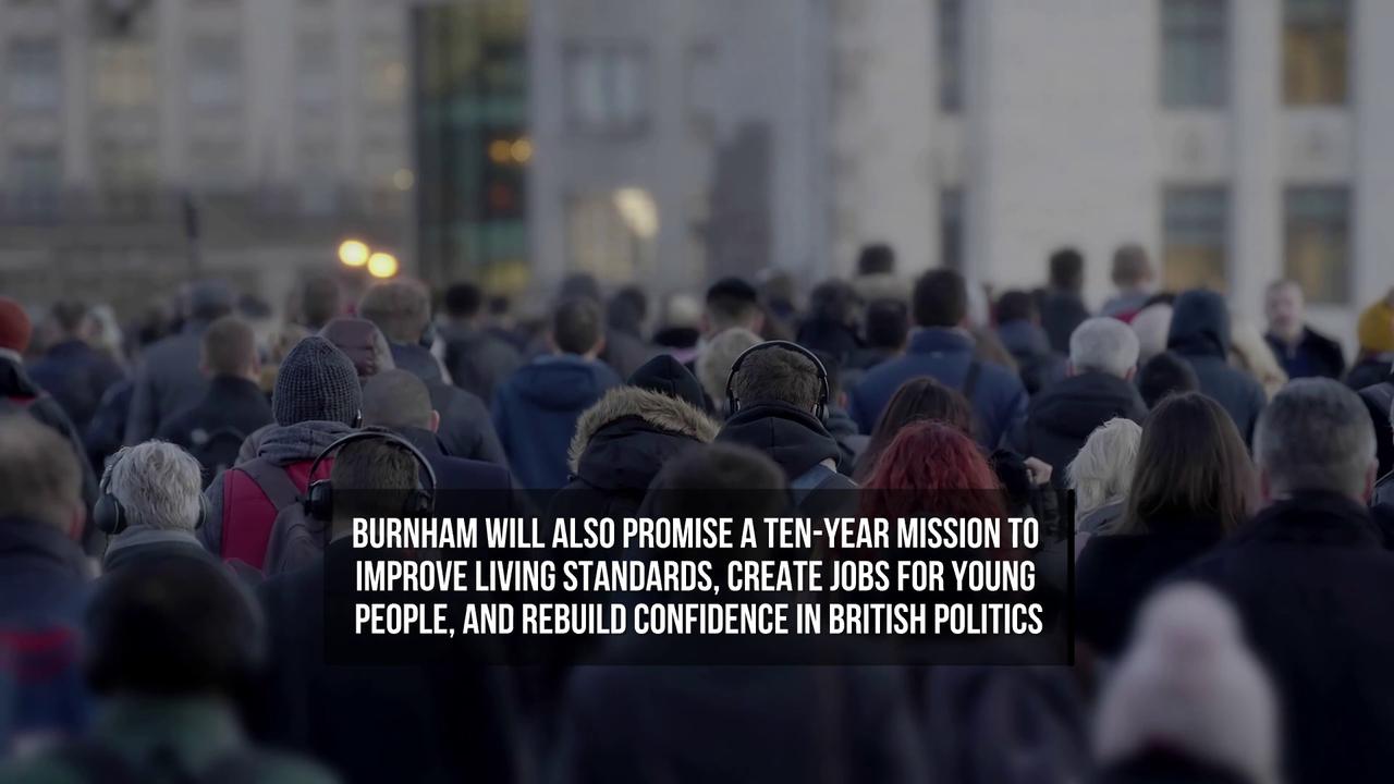 Video thumbnail for Andy Burnham Unveils Devolution Plan in First Leadership Speech.