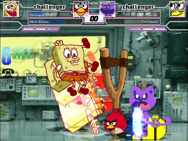 Video thumbnail for Tadeo-Mugen Battles Spongebob/Red Bird Vs Dave The Minion/Catnap