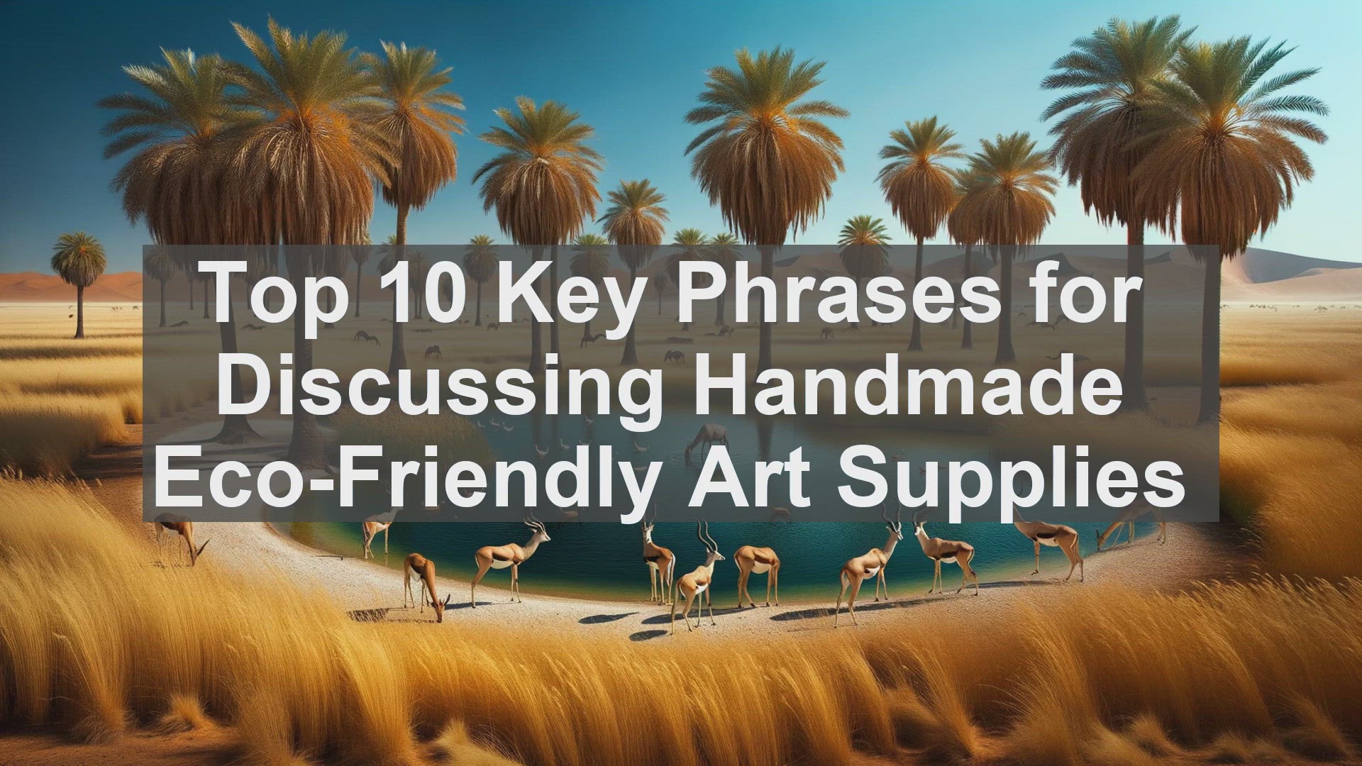 'Video thumbnail for Top 10 Key Phrases for Discussing Handmade Eco-Friendly Art Supplies'