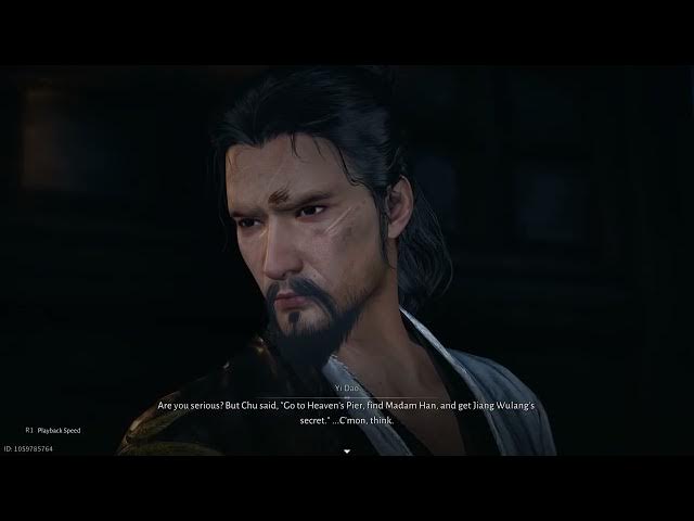 Video thumbnail for Where Winds Meet - Cleaning Up The Mess: Tell Han of Beard Guang's News: Eavesdrop Yi Dao Cutscene