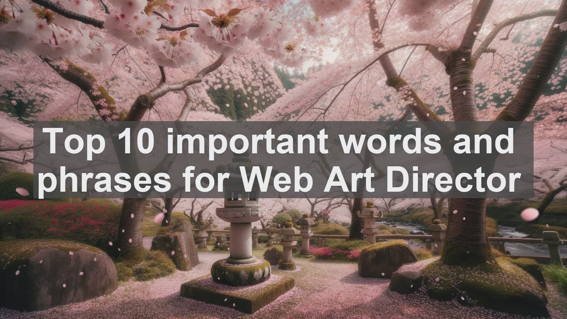'Video thumbnail for Top 10 important words and phrases for Web Art Director'
