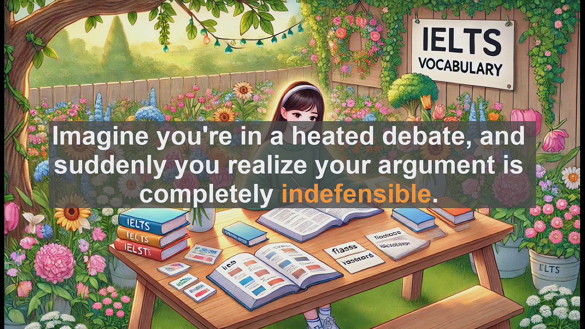 'Video thumbnail for 5000 Must Know IELTS 8.0 Vocabulary - Understanding 'Indefensible': When Arguments Crumble'