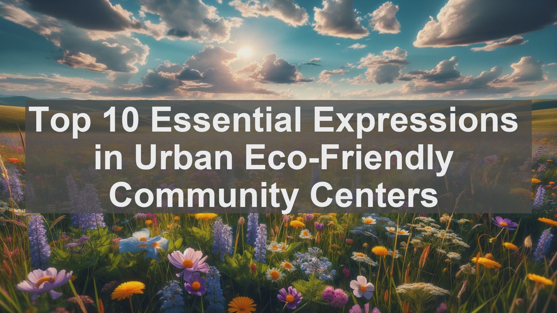 'Video thumbnail for Top 10 Essential Expressions in Urban EcoFriendly Community Centers'