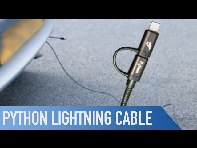 Video thumbnail for WORLD'S STRONGEST LIGHTNING CABLE! Can it tow a car? Python Cable | Review