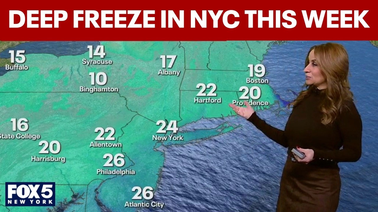 Video thumbnail for Deep freeze in NYC this week
