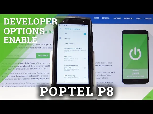 Video thumbnail for How to unlock Developer Options in POPTEL P8 – OTG Connection