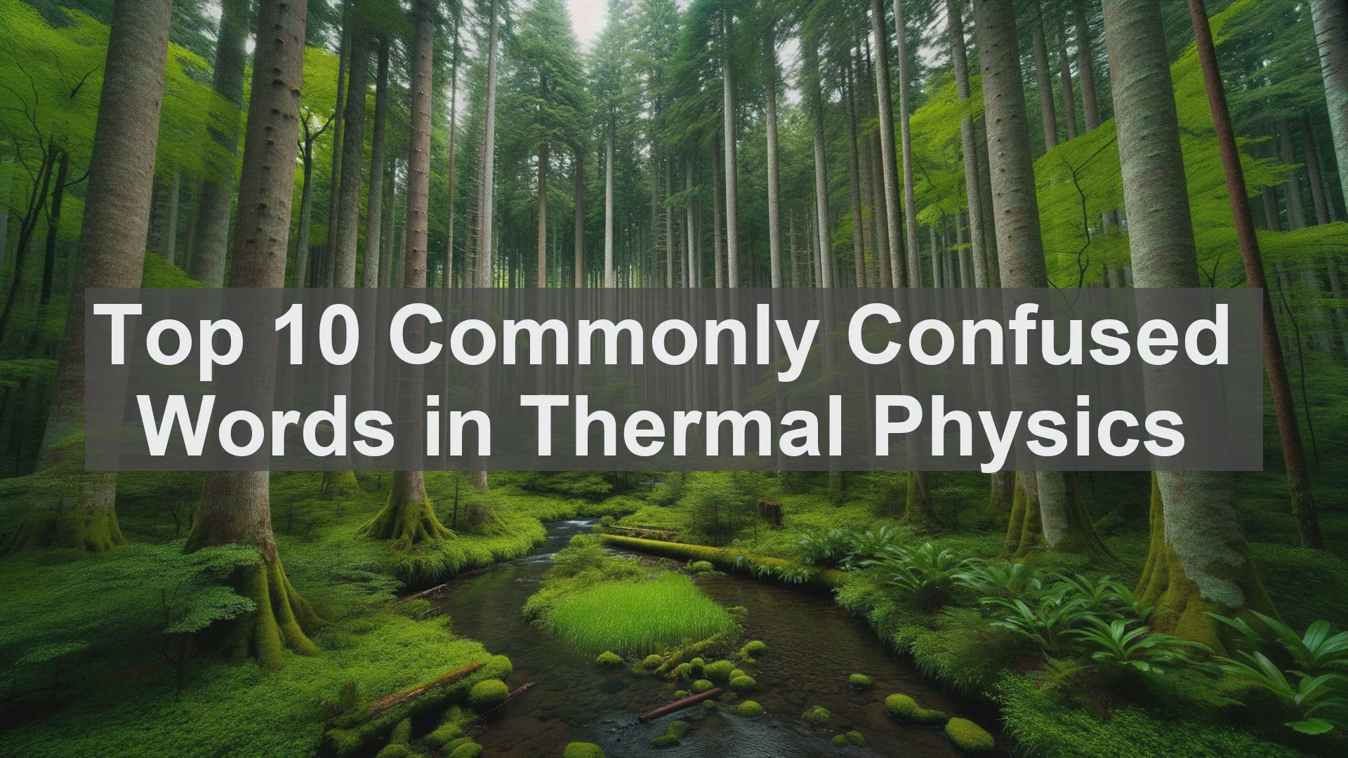 'Video thumbnail for Top 10 Commonly Confused Words in Thermal Physics'