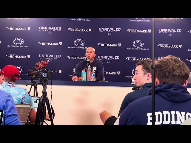 Video thumbnail for Penn State football: James Franklin speaks to media following 27-11 win over UCLA