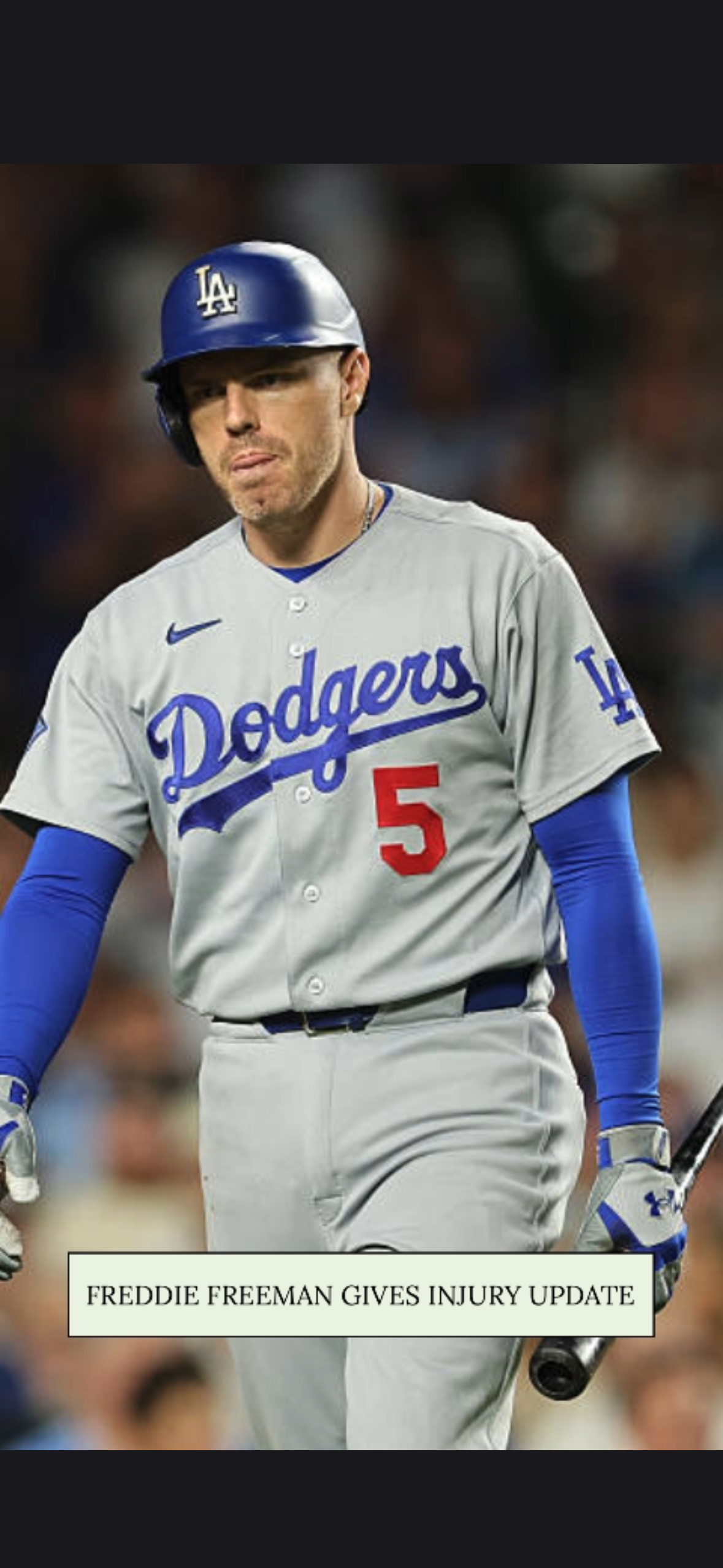 Video thumbnail for Freddie Freeman Gives Injury Update