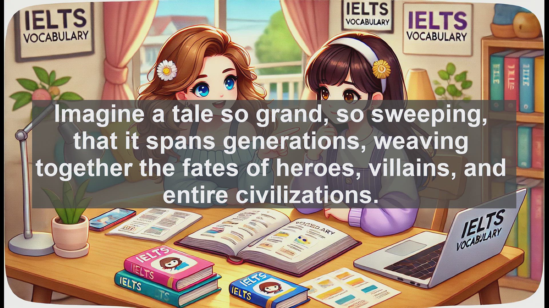 'Video thumbnail for 2000 Must Know IELTS 9.0 Vocabulary - What is a Saga? Exploring Epic Tales in Advanced English'