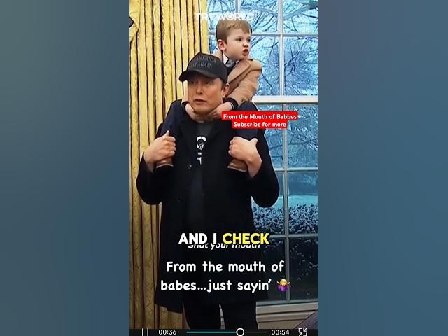 Video thumbnail for Elon Musk Son said this to Donald Trump #johnselephilip #trump #trendingshorts #presidenttrump