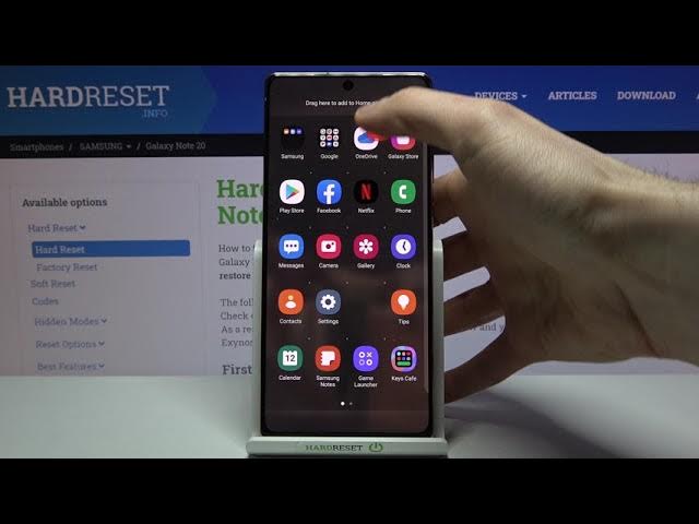 Video thumbnail for How to Create a Folder in the Home Screen on SAMSUNG Galaxy Note 20 - Group Apps