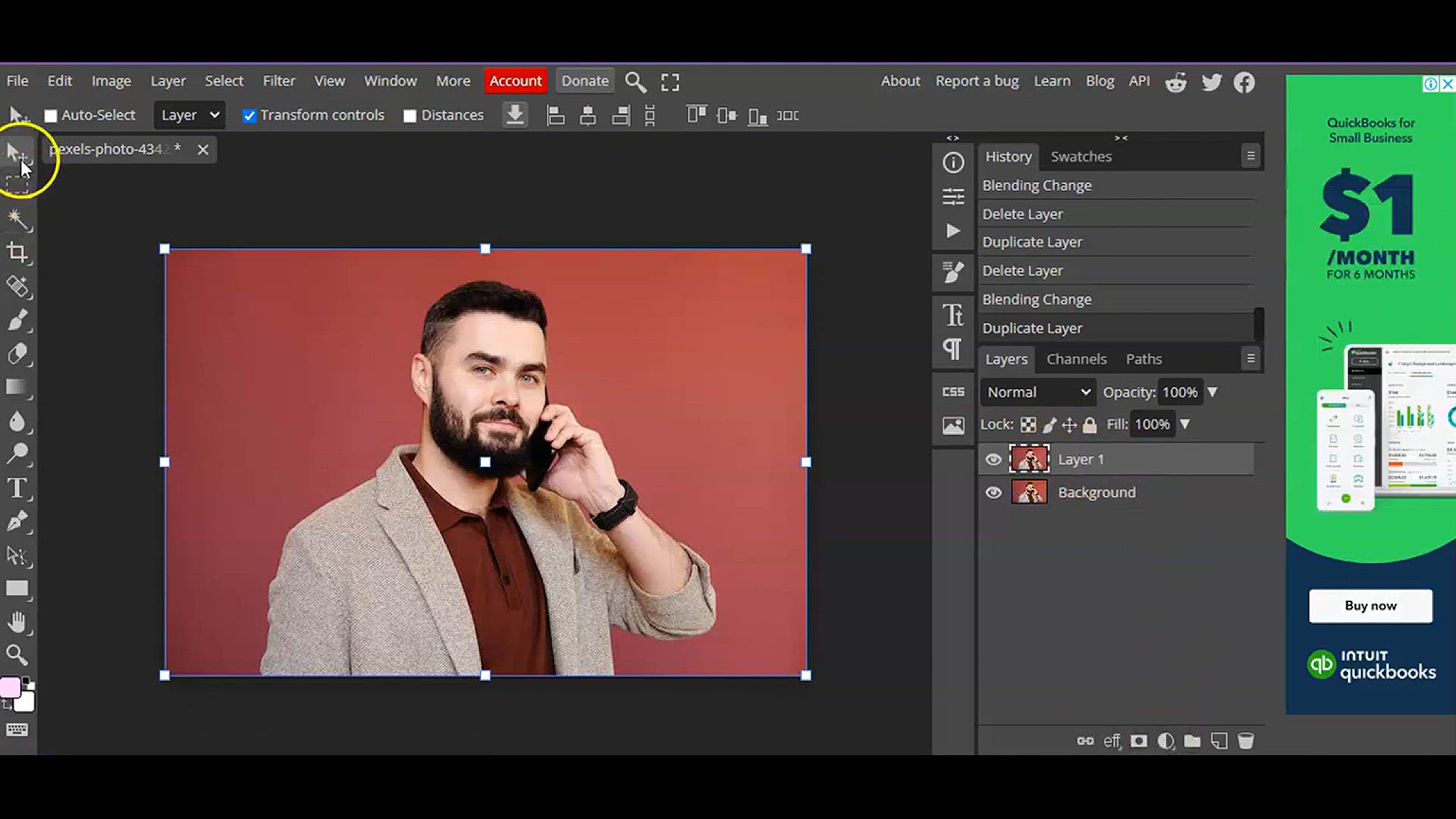 'Video thumbnail for How to change Background in Photopea l photopea tutorial leasycanva'