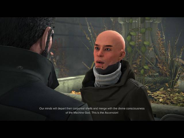 Video thumbnail for Deus Ex: Mankind Divided - Jensen's Apt Complex: Machine God Cultist Dialogue Choice (Josef, Church)