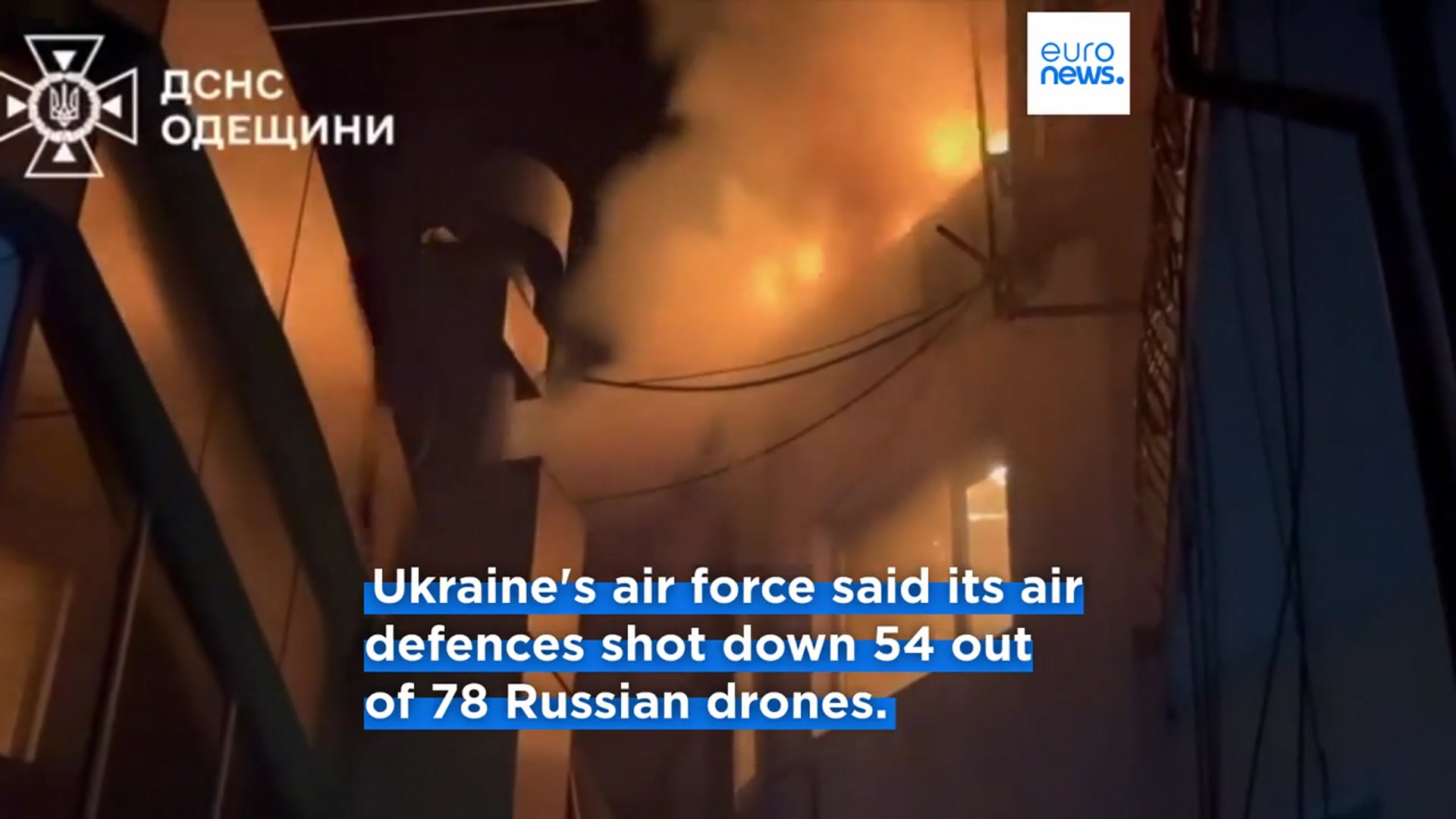 'Video thumbnail for Power restored to Ukraine's Odesa following major Russian attack on energy infrastructure'