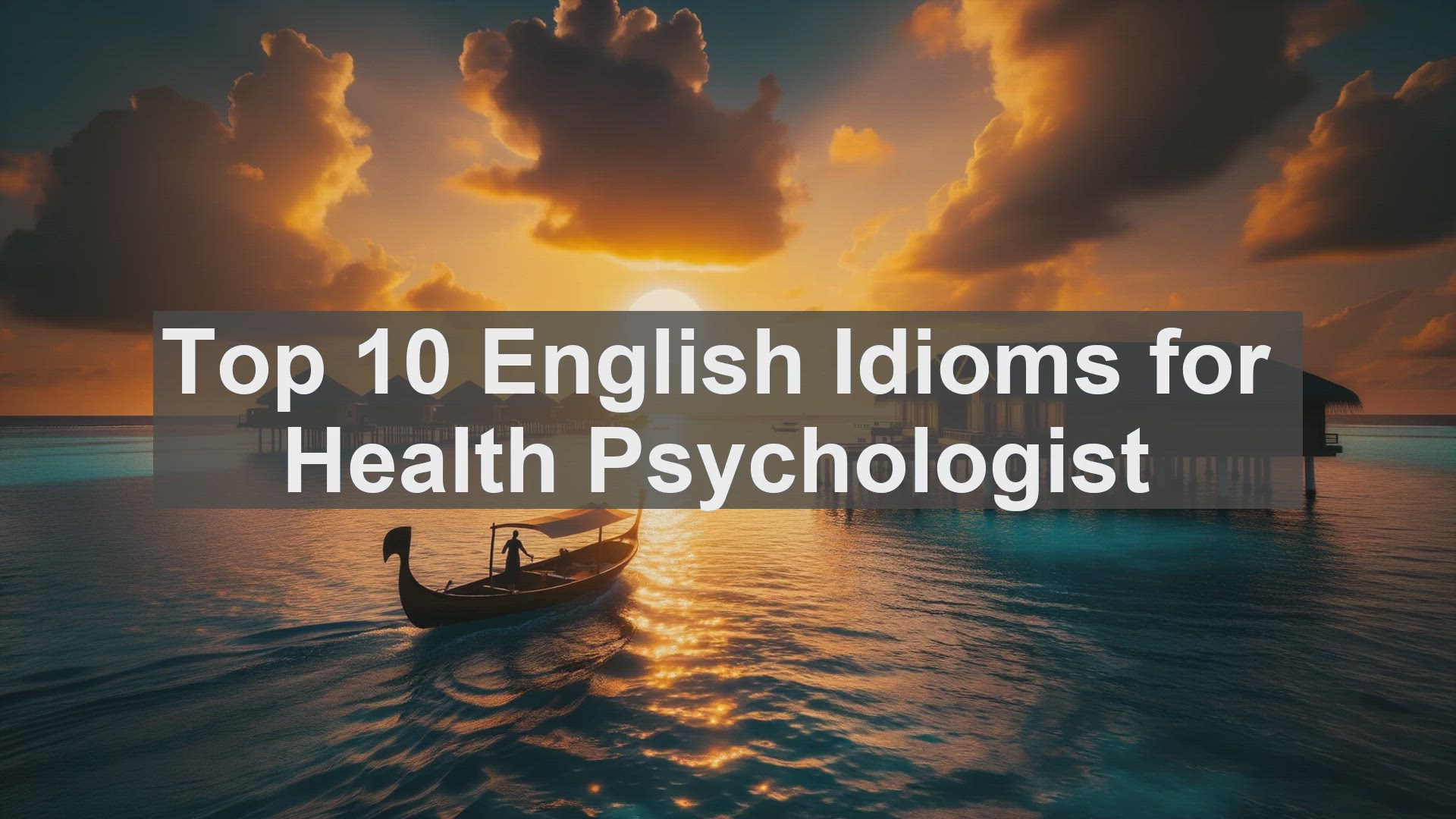 'Video thumbnail for Top 10 English Idioms for Health Psychologist'