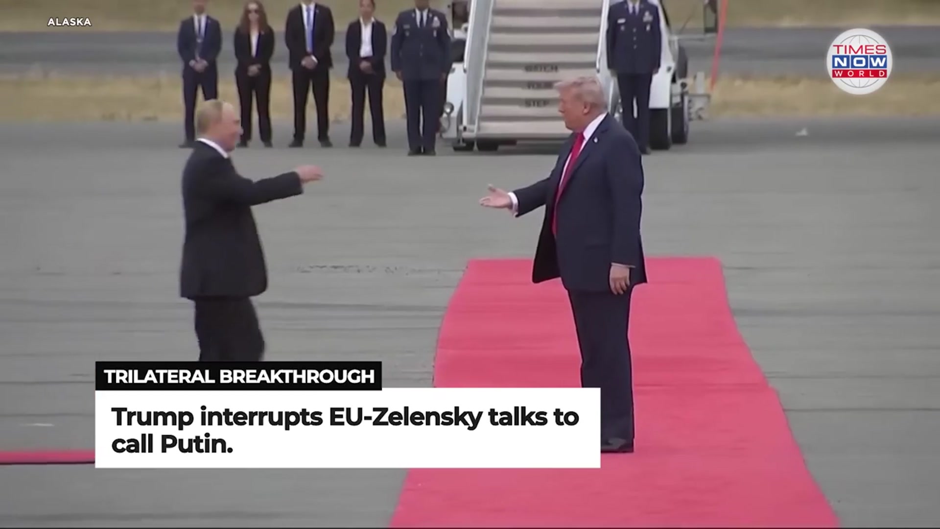 'Video thumbnail for Trump Halts EU-Zelensky Talks to Call Putin, Trilateral Summit Ahead? | Trump-Putin-Zelensky Meet'