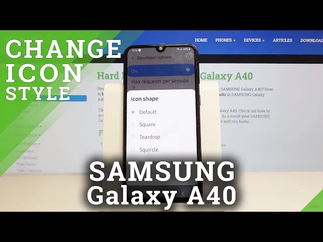 Video thumbnail for Samsung Galaxy A40 Change Icon Shape
