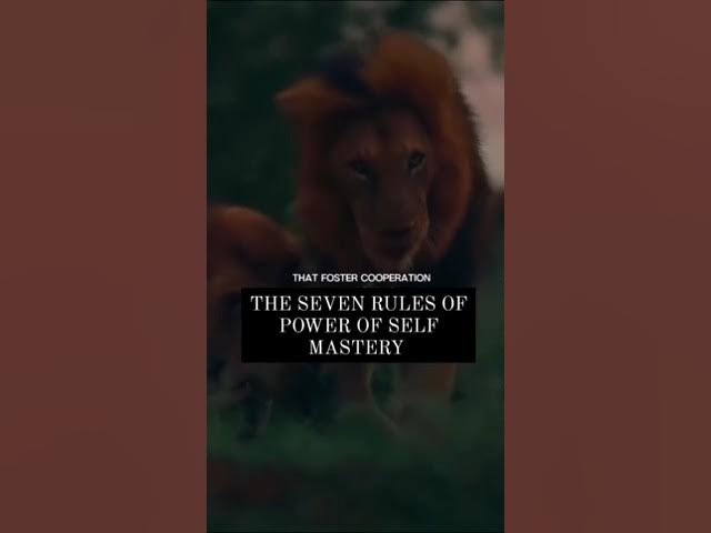 Video thumbnail for THE SEVEN RULES OF POWER OF SELF MASTERY