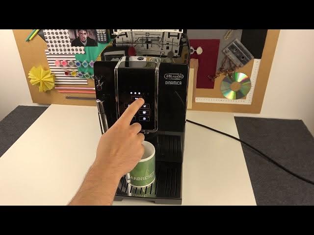 Video thumbnail for How to Adjust Coffee Strenght on DELONGHI Dinamica 350.55 Coffee Maker - Make the Strongest Espresso