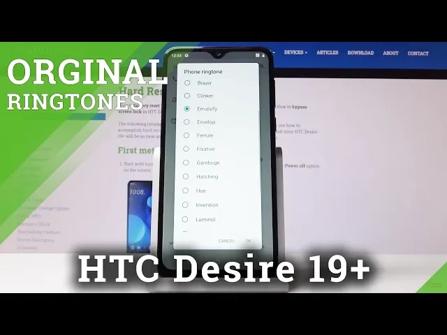 Video thumbnail for Ringtone List on HTC Desire 19+ – Change Ringtone