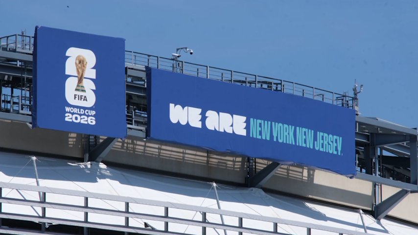 Video thumbnail for Tracking the NJ Transit commute to New York New Jersey Stadium's kickoff FIFA World Cup match