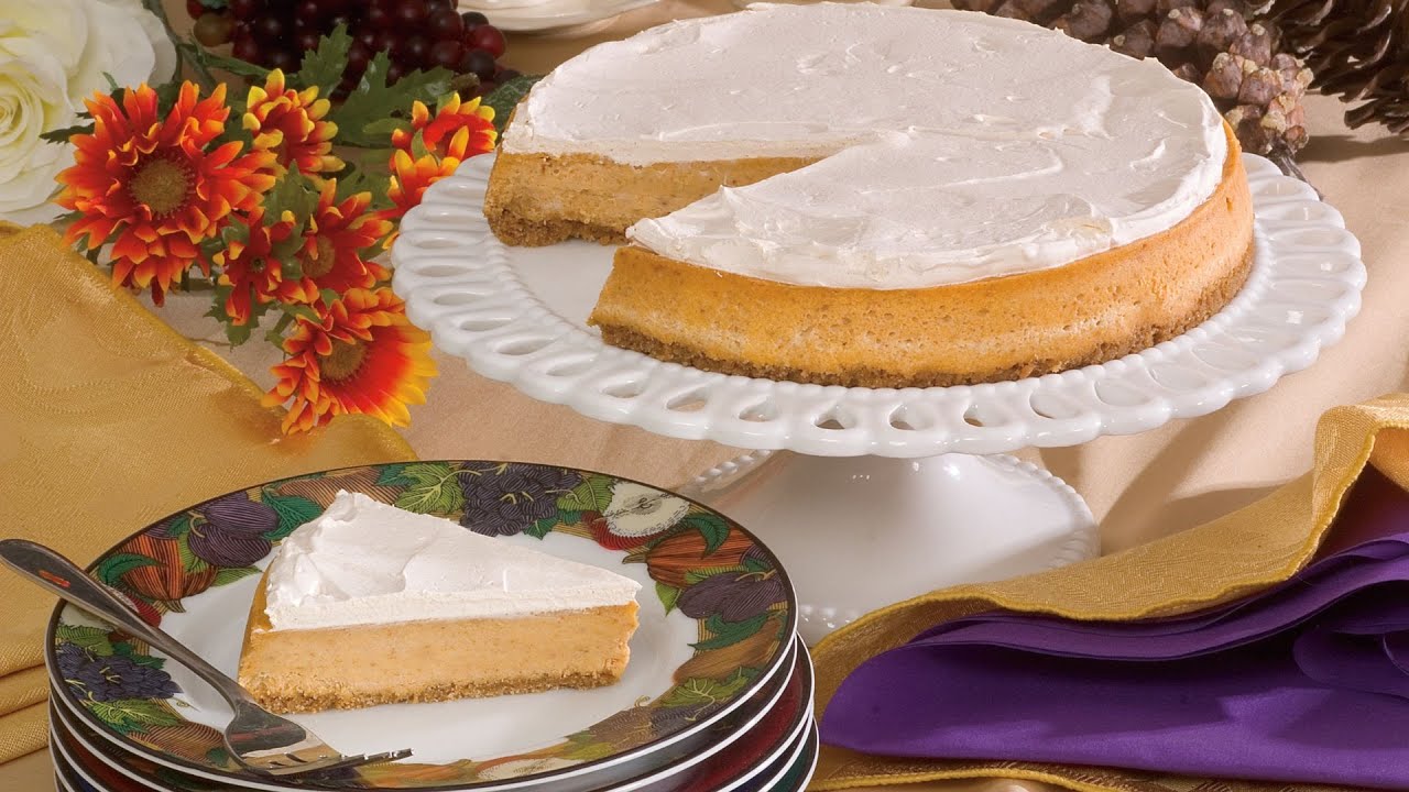 'Video thumbnail for Pumpkin Cheesecake Recipe: video blog'