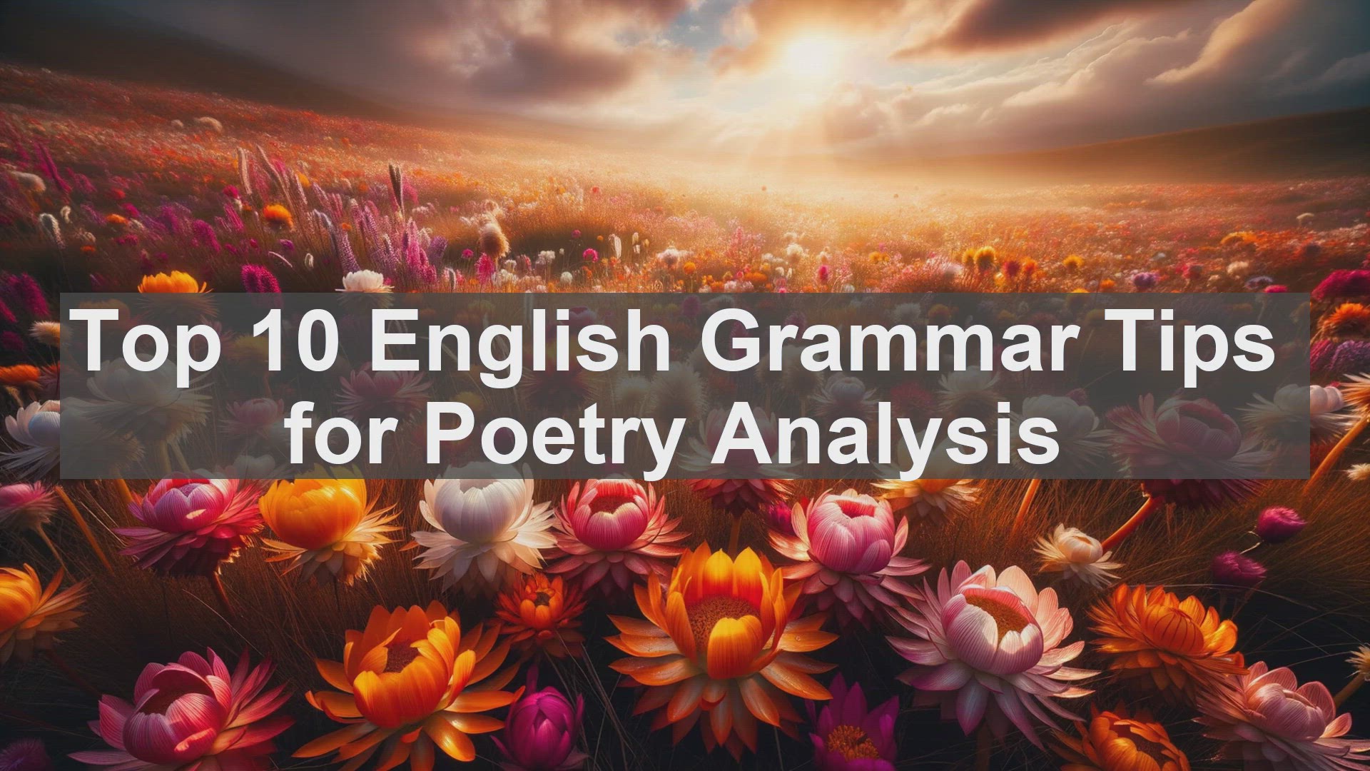 'Video thumbnail for Top 10 English Grammar Tips for Poetry Analysis'