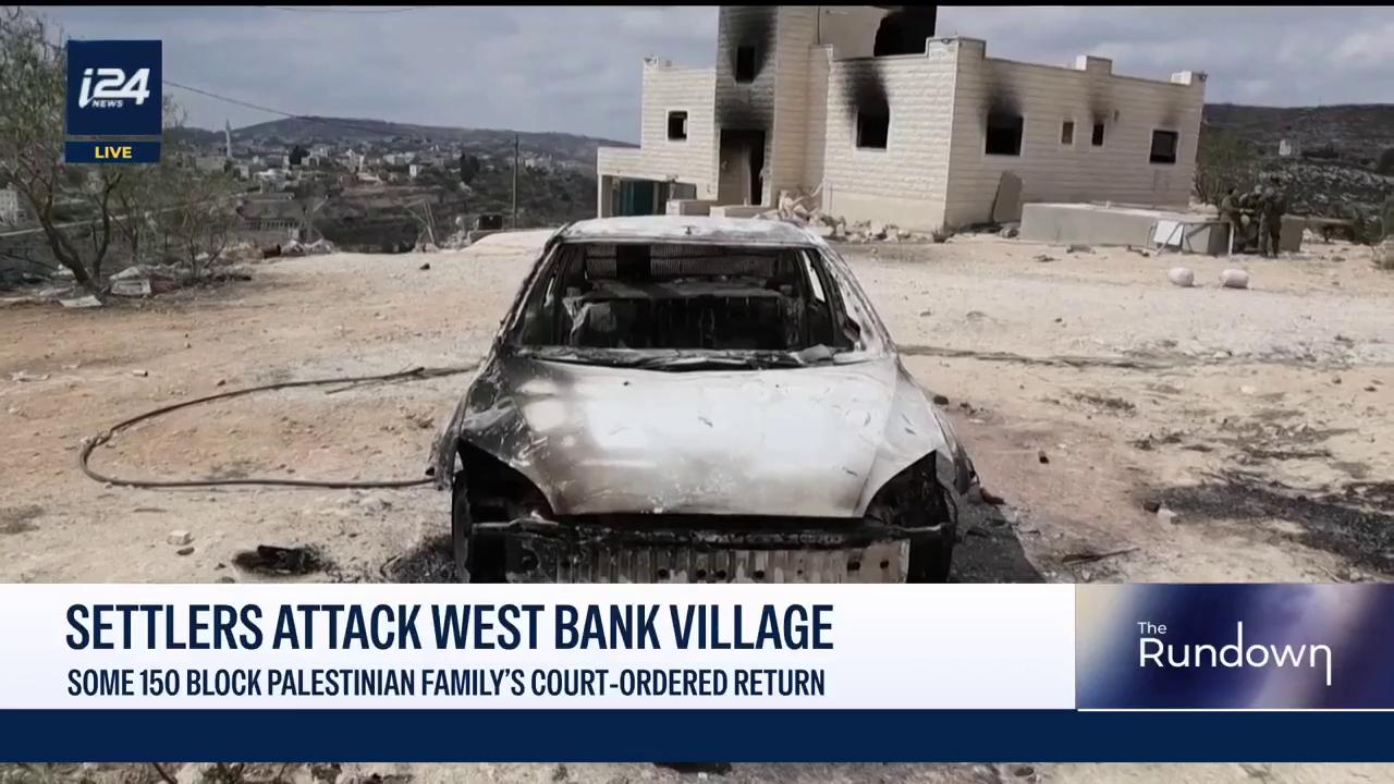 Video thumbnail for West Bank: 150 settlers block a Palestinian family's court-ordered return