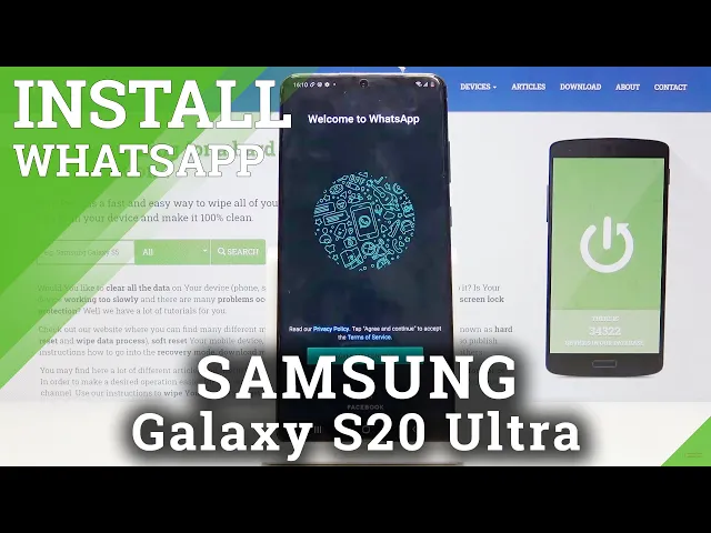 Video thumbnail for How to Download WhatsApp in SAMSUNG Galaxy S20 Ultra – WhatsApp Installation