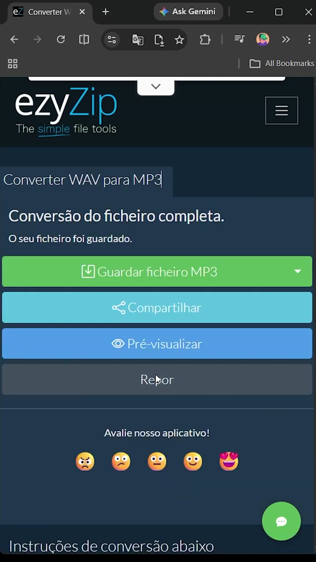 Video thumbnail for 🎵 Converter WAV para MP3 no Seu Navegador | Sem Instalação de Software