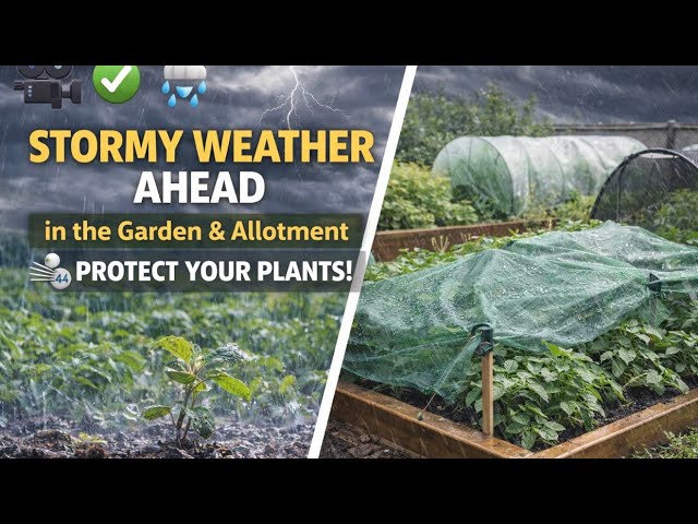 Video thumbnail for 🎥 ✅ 🌧 Stormy Weather Ahead in the Garden & Allotment 💨 | Protect Your Plants!