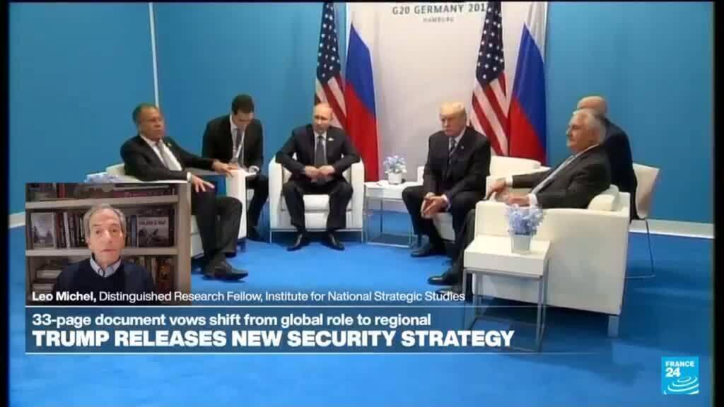 Video thumbnail for Russia hails US security strategy, welcomes pullback from Europe, weakened NATO, subjugated Ukraine
