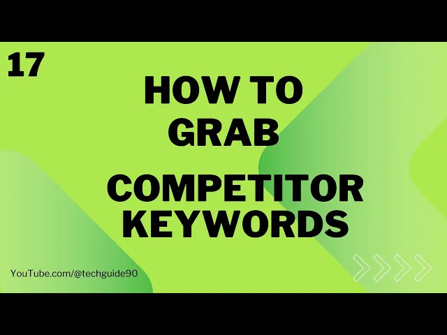 Video thumbnail for Competitor Keywords Spy Using Some Technique | Blogging Mastery Course